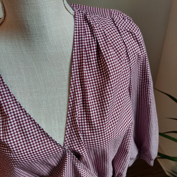 Madewell size L gingham blouse - Picture 6 of 10